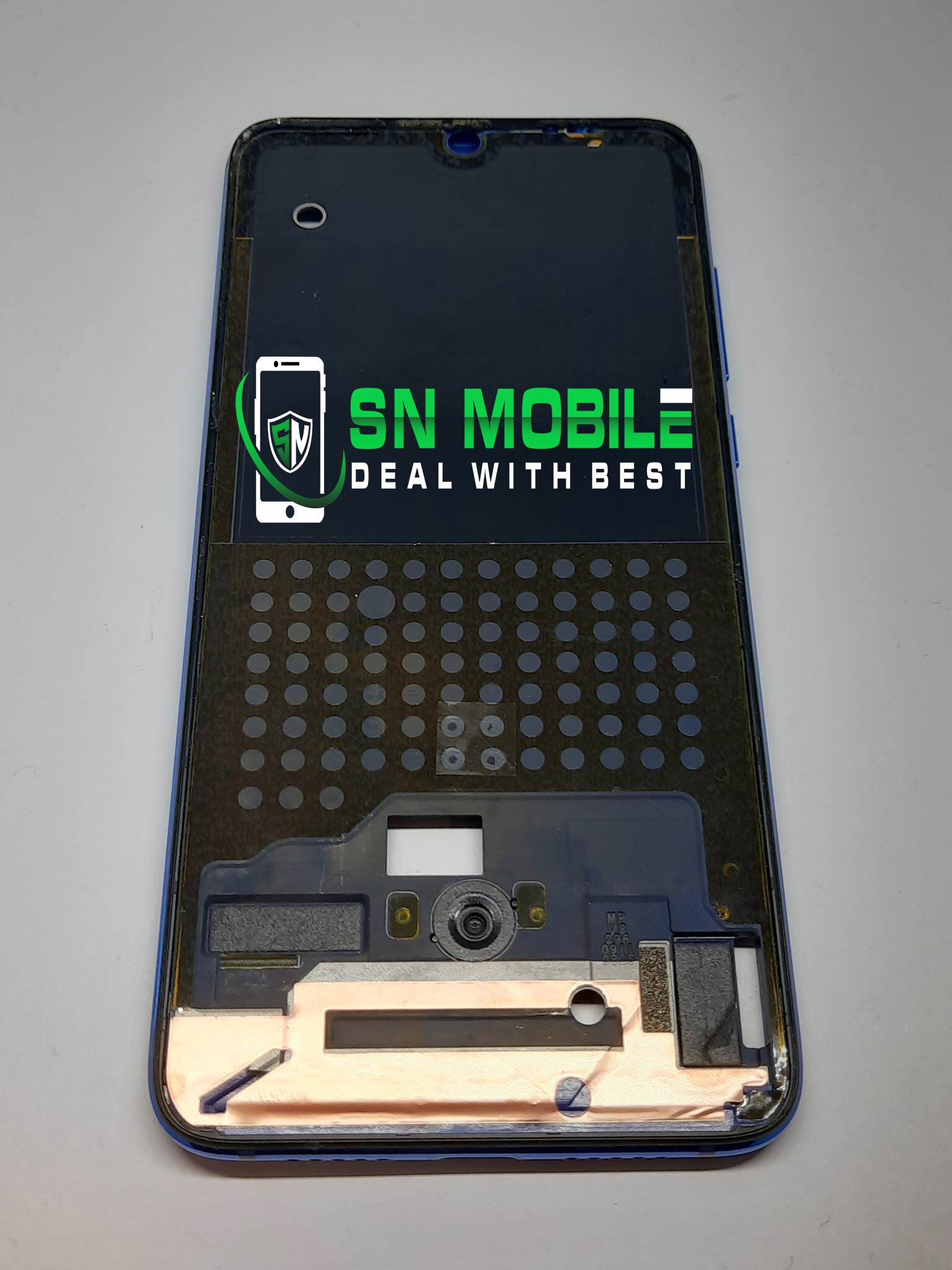 Рамка за дисплей за Xiaomi Mi 9 Lite син употребявана